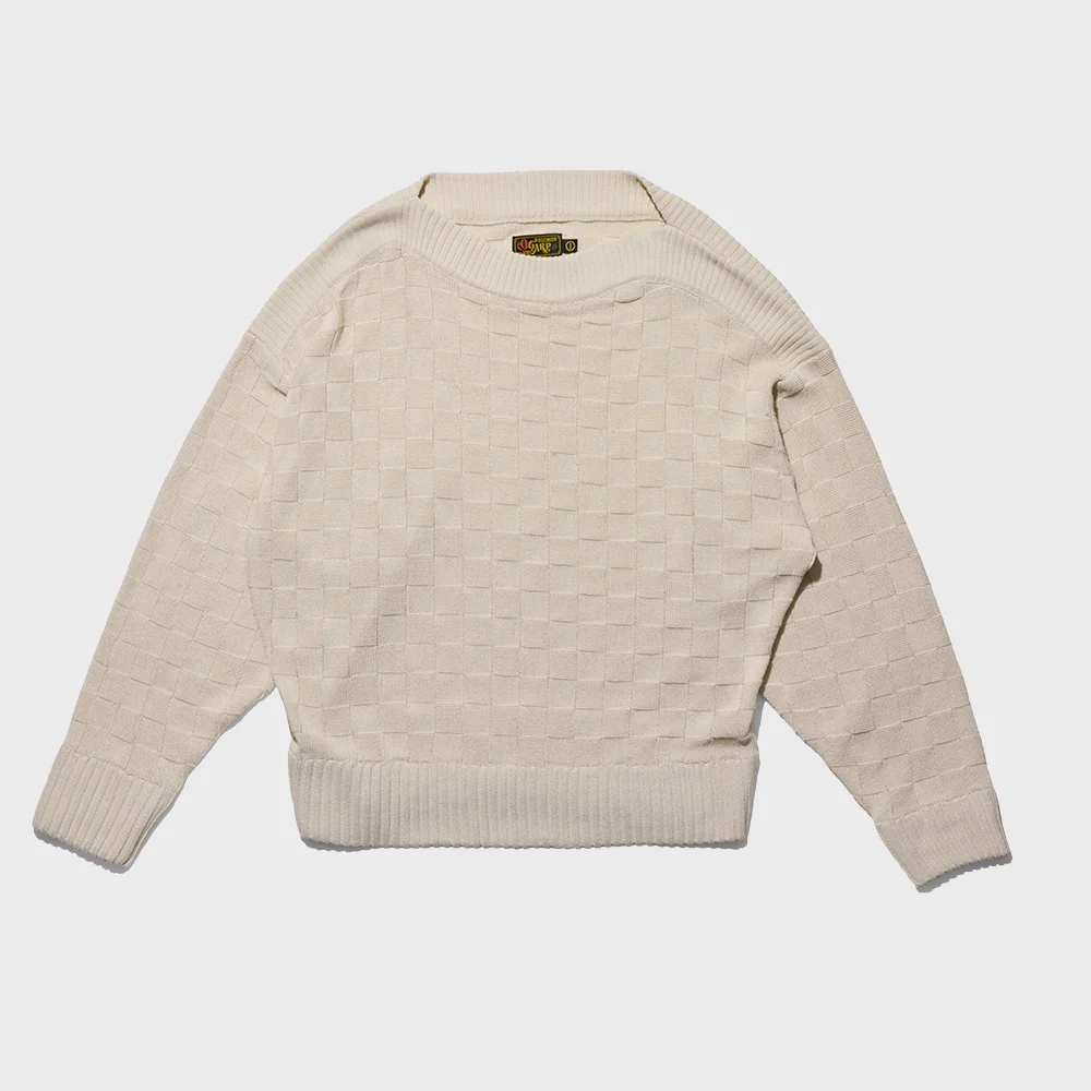 Boatneck Long Sleeve Knit Ivory