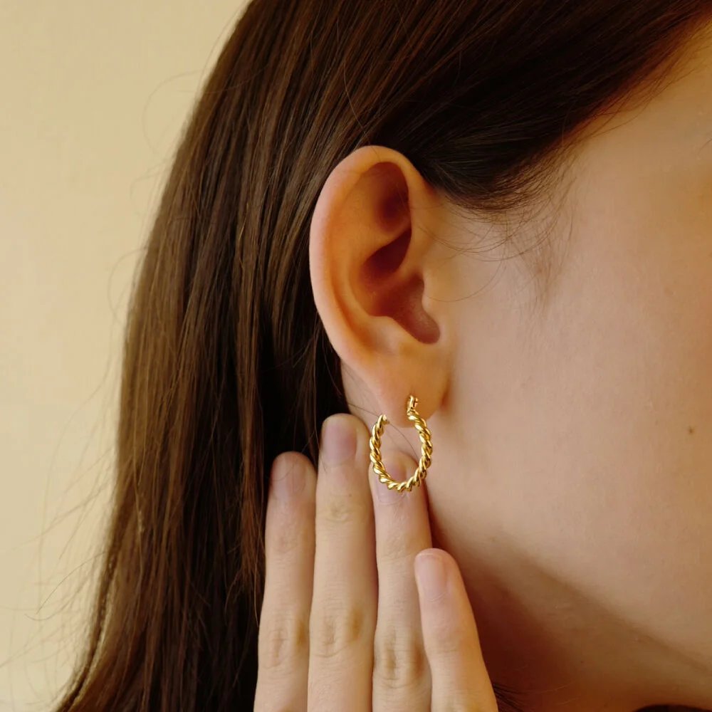 twist ring earring