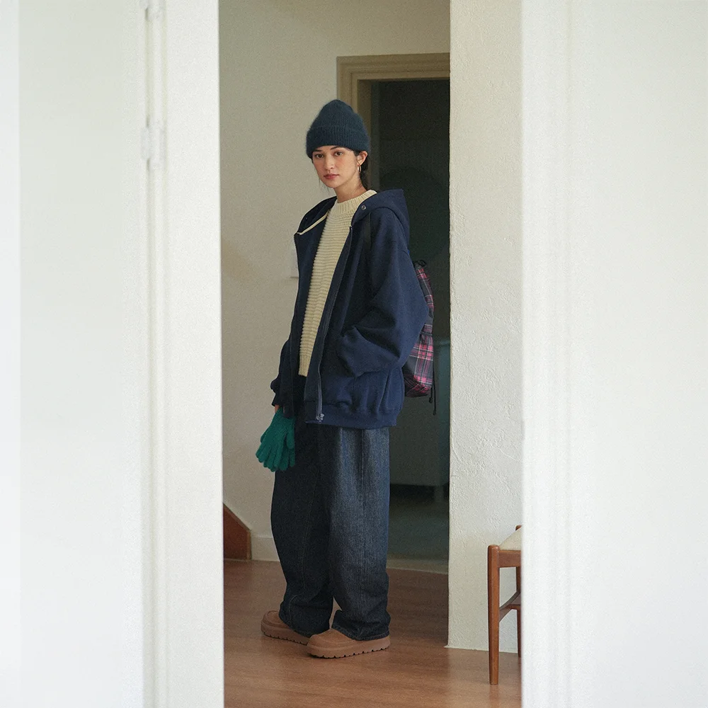 Kain Hood Zip-Up (Navy)