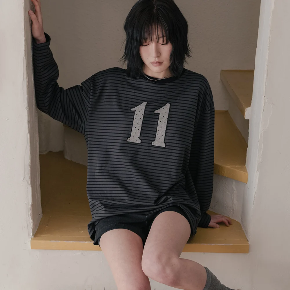 星星 條紋 11補丁 長袖
