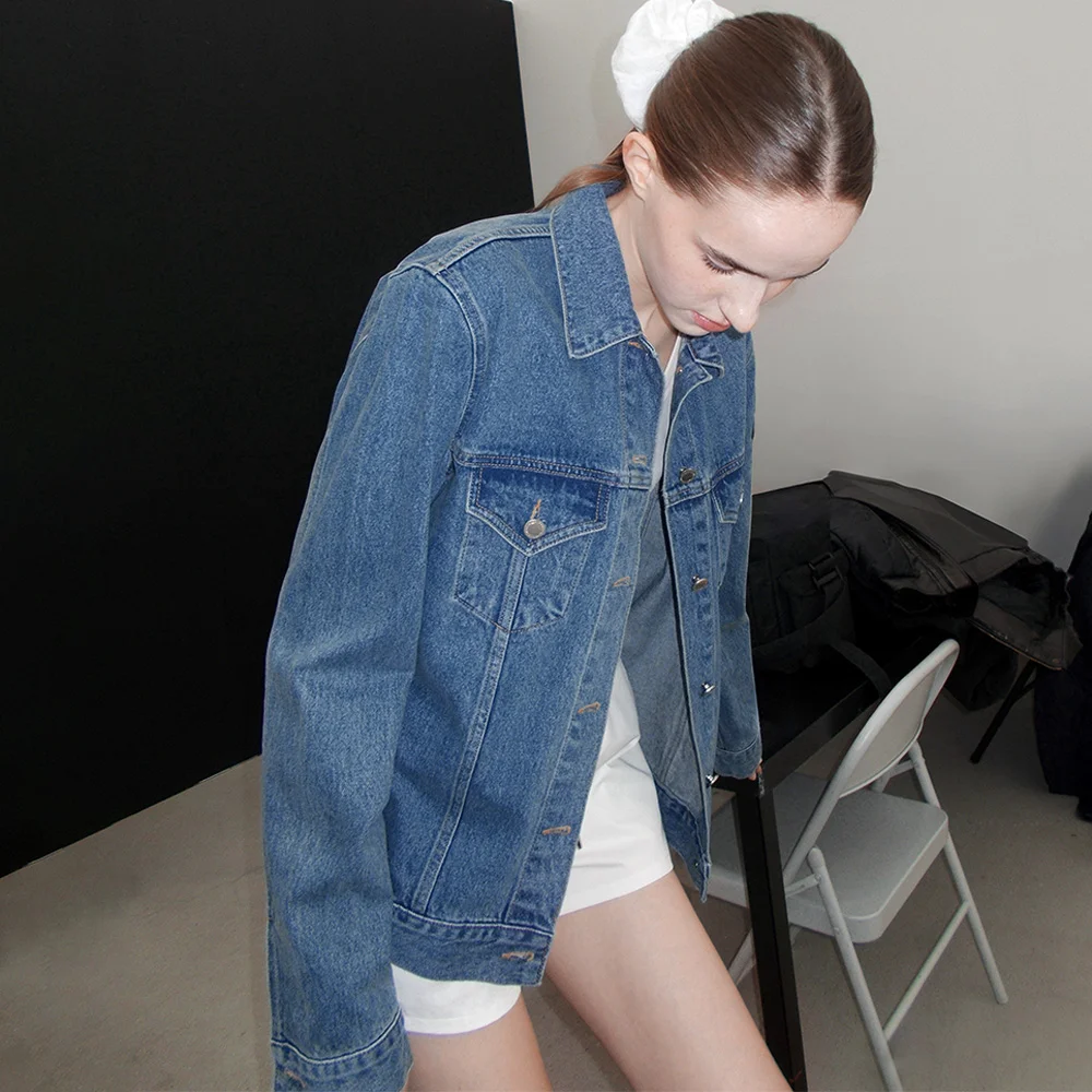Jade Classic Denim Jacket (Mid Blue)
