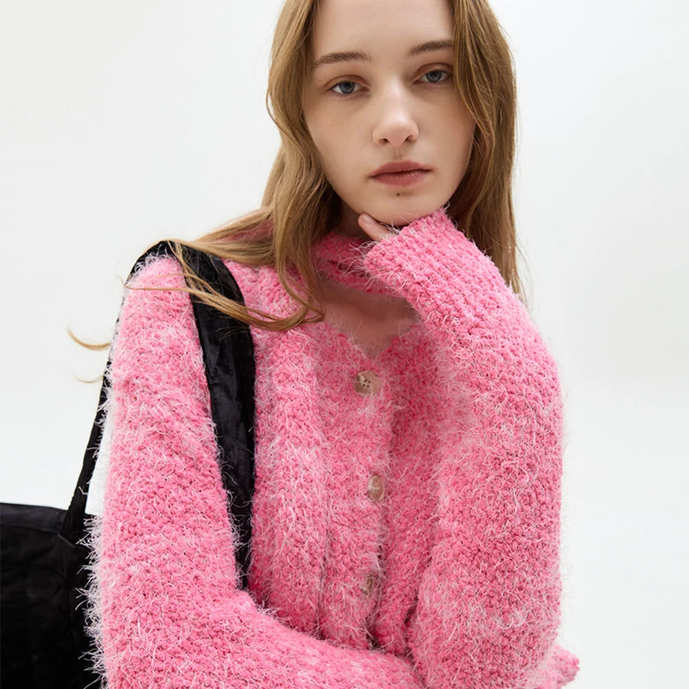 LX POPCORN CARDIGAN SET(PINK)