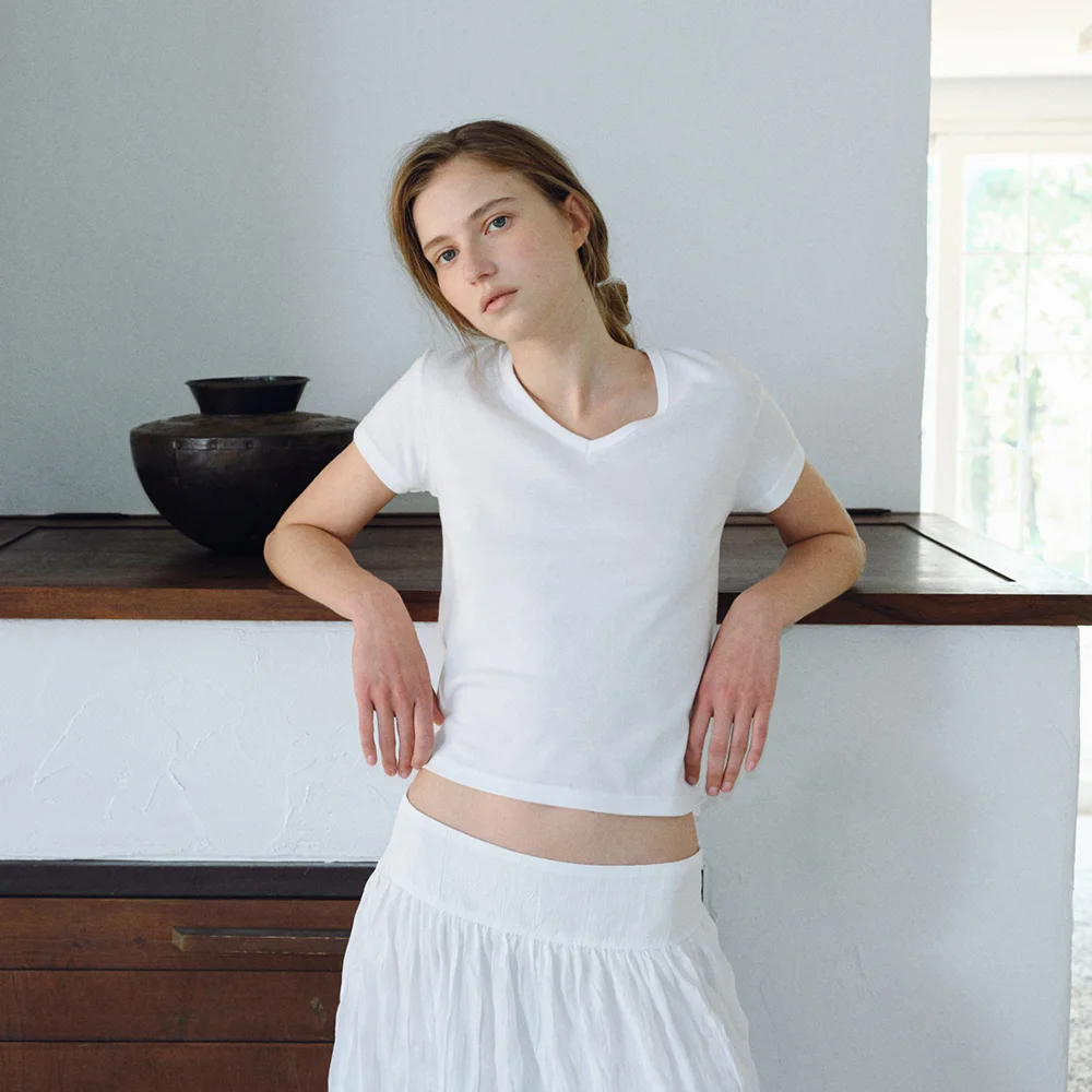 ESSENTIAL V-NECK T-SHIRTS_IVORY