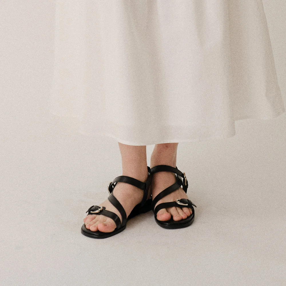 SNAY SANDALS (BLACK)
