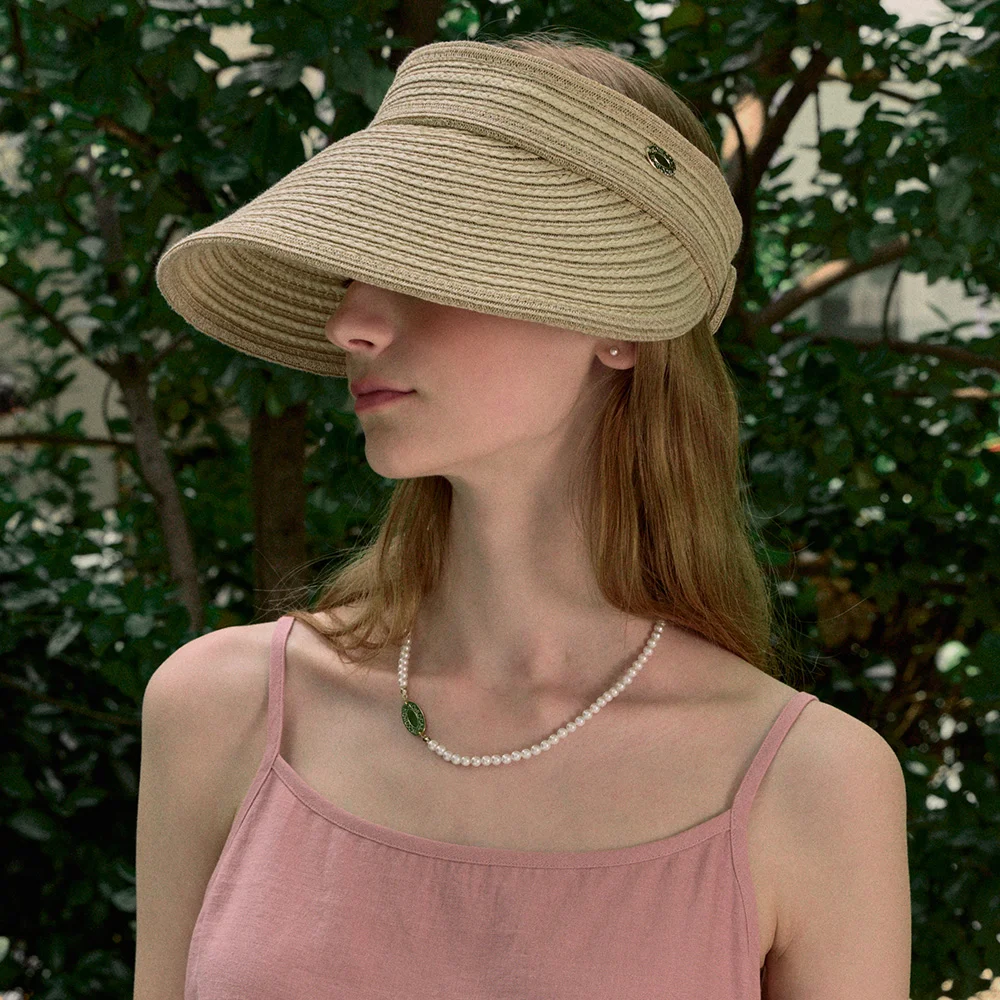 Gold Label Point Rattan Sun Visor - Light Beige