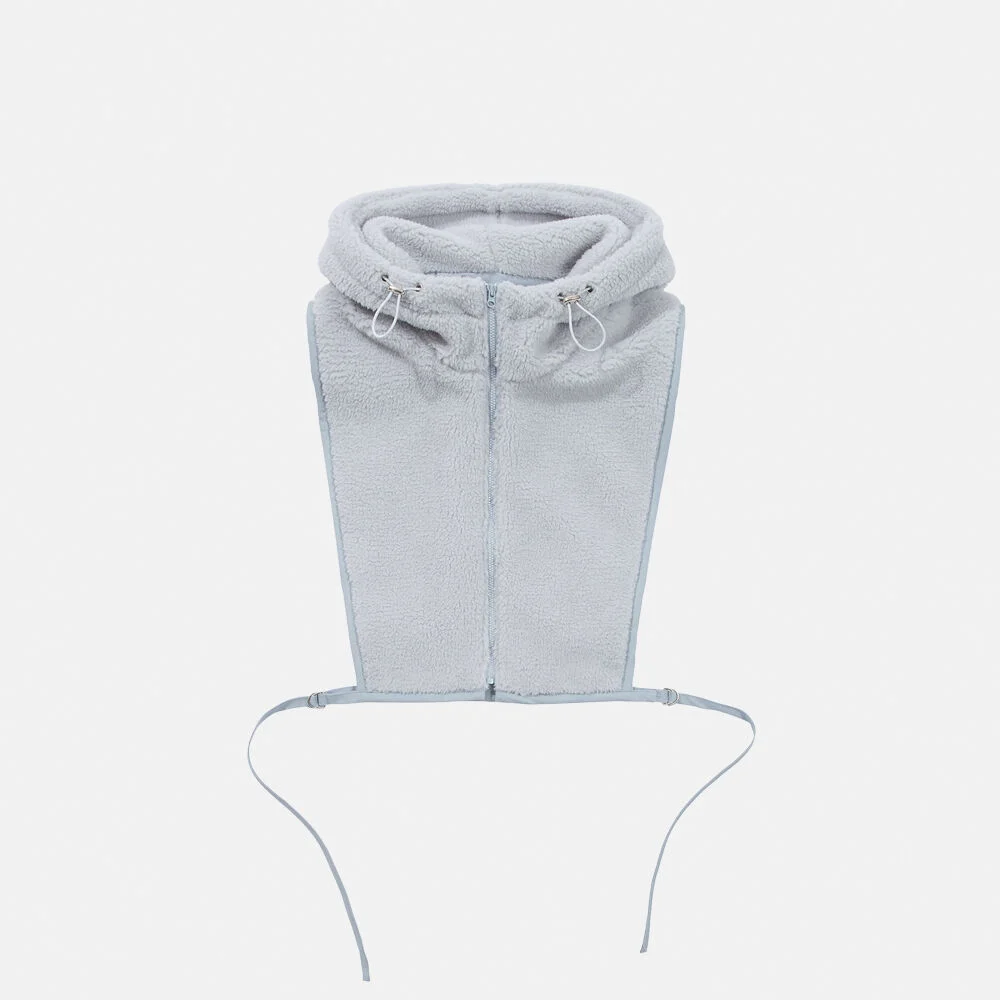 SHEARING HOODY VEST / SNOW GREY