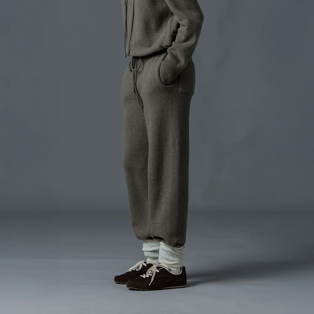 Wool Knit Pants (Brown)