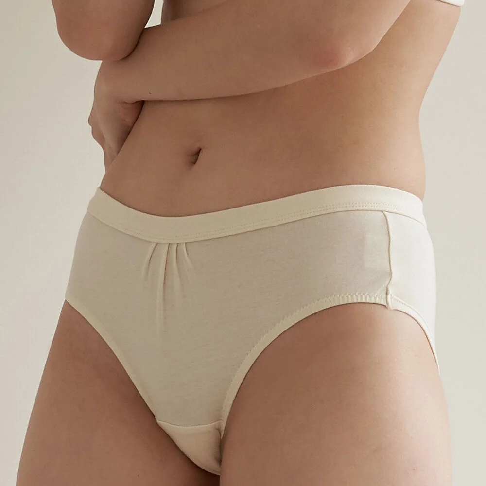Organic Cotton Briefs (有機棉 細褶 三角內褲)