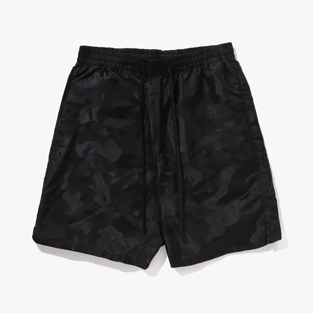 純色 迷彩 BATHING APE 標誌 短褲(M) BLACK