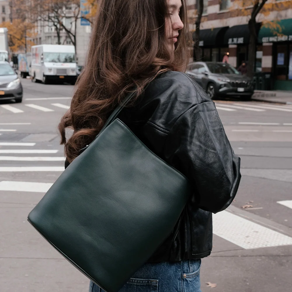 clover bucket BAG - deep green