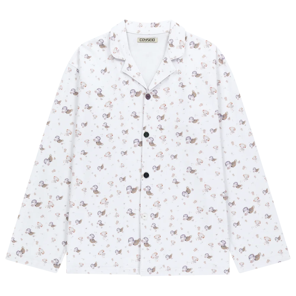 PEACH SLEEPWEAR SET WHITE