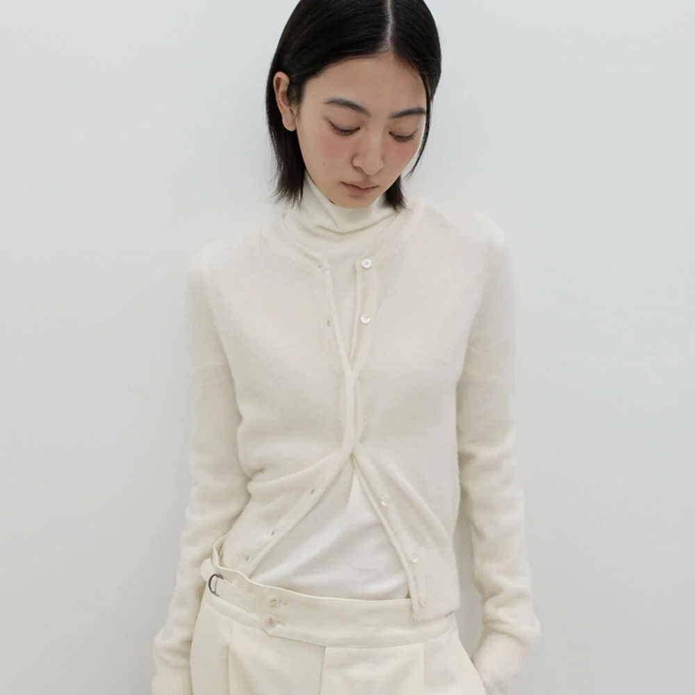 ALPACA SHEER CARDIGAN / IVORY