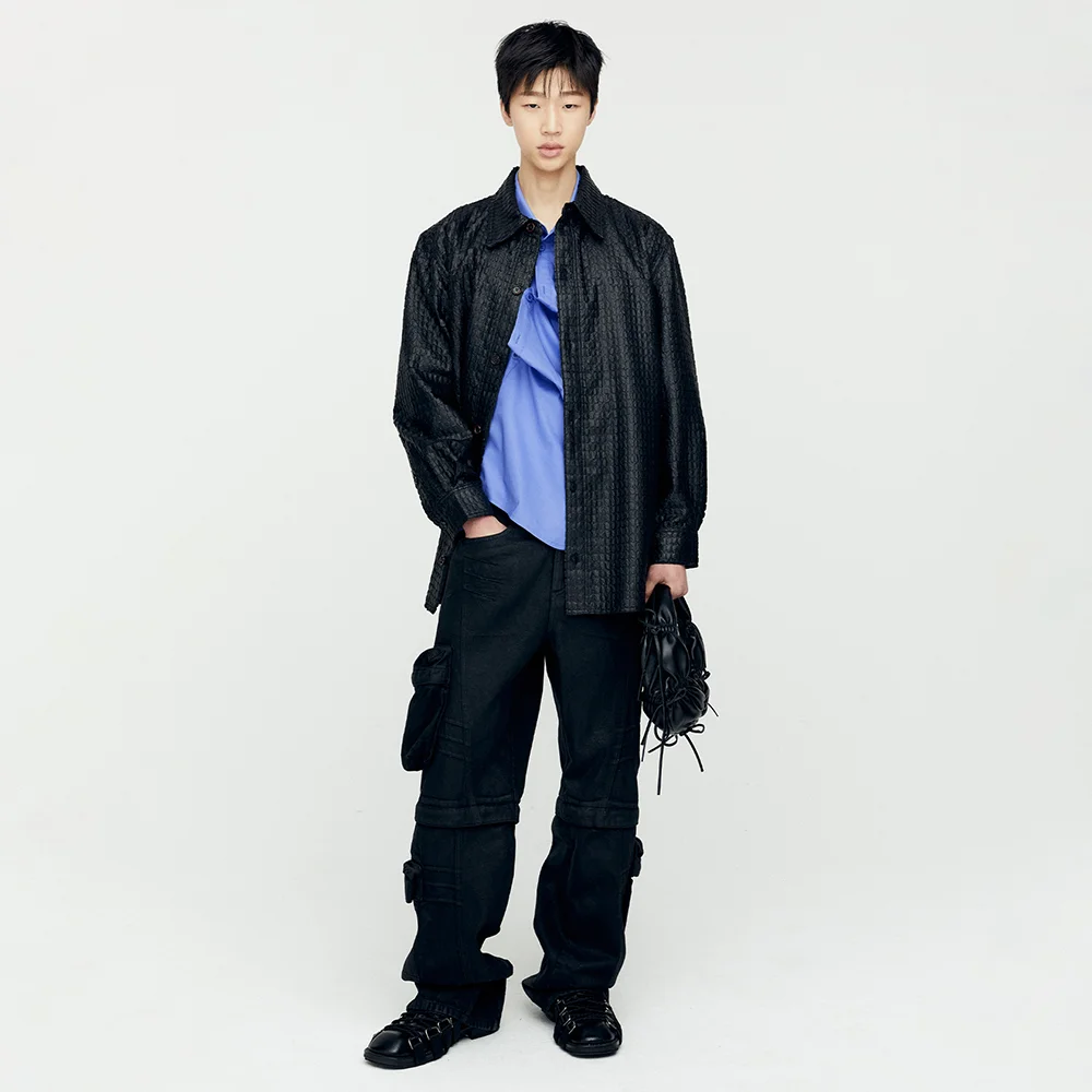GABRIEL LONG SHIRTS atb1135m(BLACK)