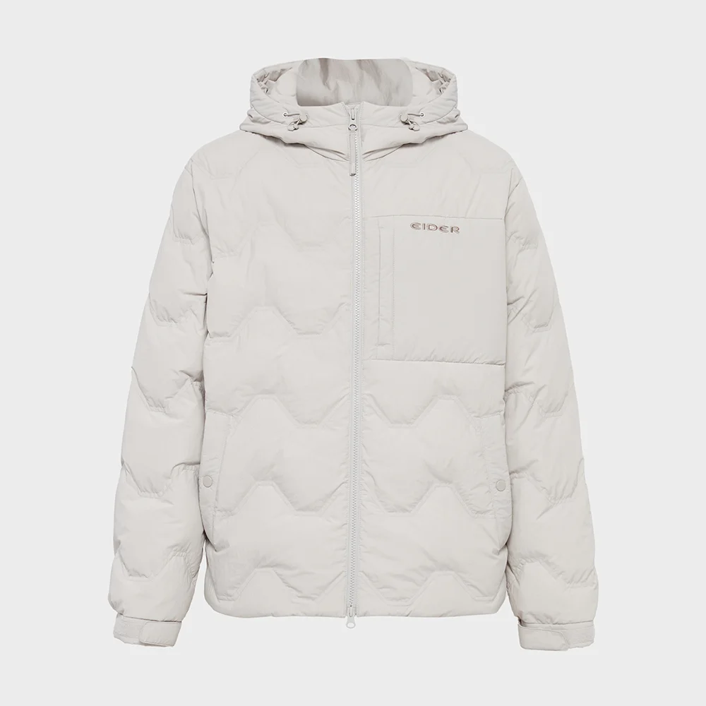 THERMOLOCK (Thermolock) 男裝 修身 連帽衫 混紡 Down 外套_Grayish BEIGE_DMW25553GE
