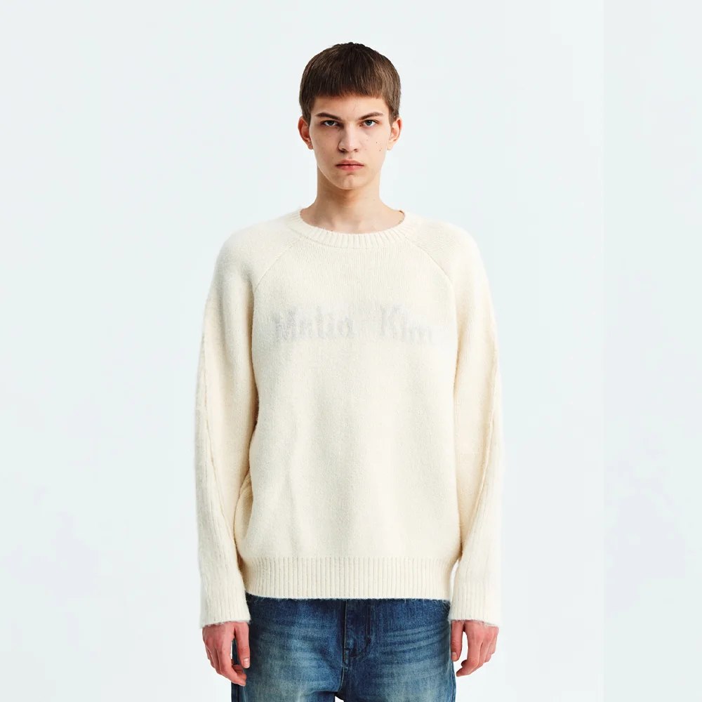 EMBO JACQUARD SWEATER FOR MEN IN IVORY