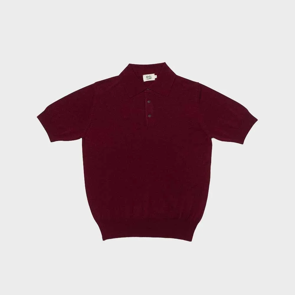 Maniac 高爾夫 針織衫 Polo衫_ Golf Knitted Polo BURGUNDY