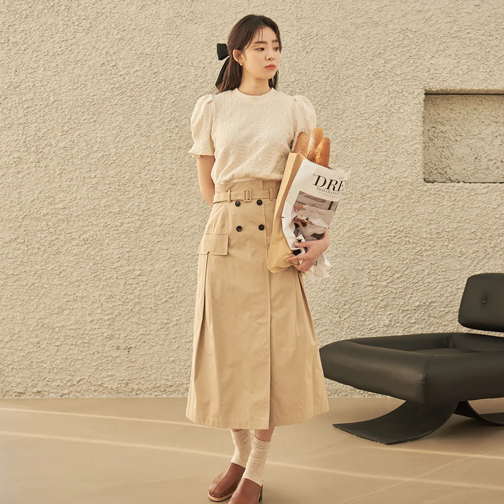 Berlin Trench Skirt - Long (3color)