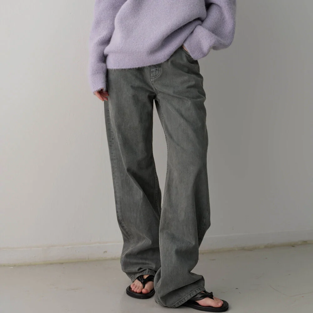 經典 直筒 牛仔_blue grey