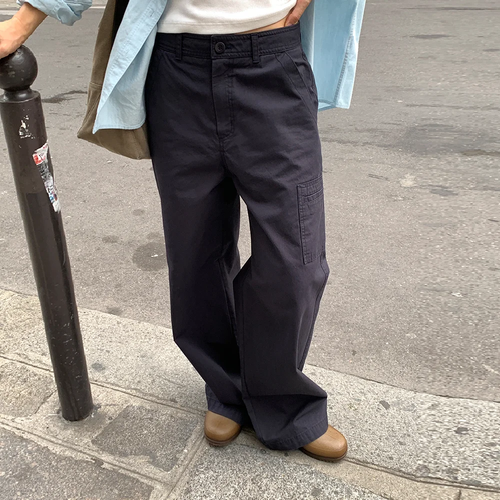 Justin cotton pocket pants (navy)