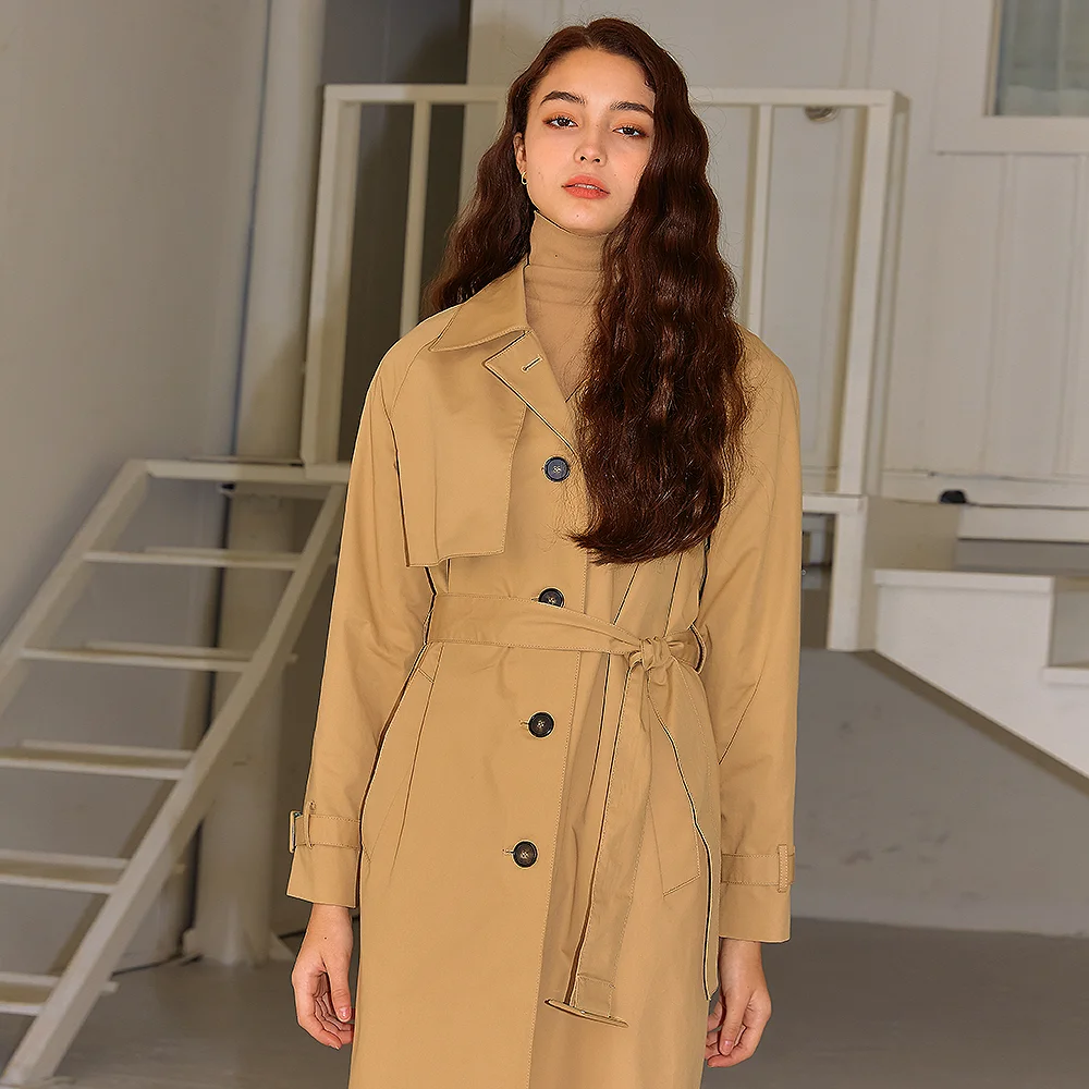 Belted single trench Coat