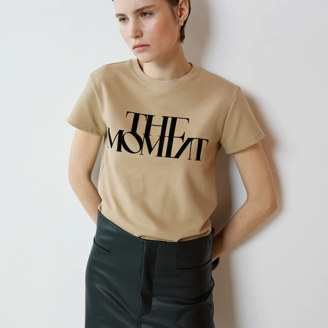 THE MOMENT PRINTED T-SHIRT_BEIGE