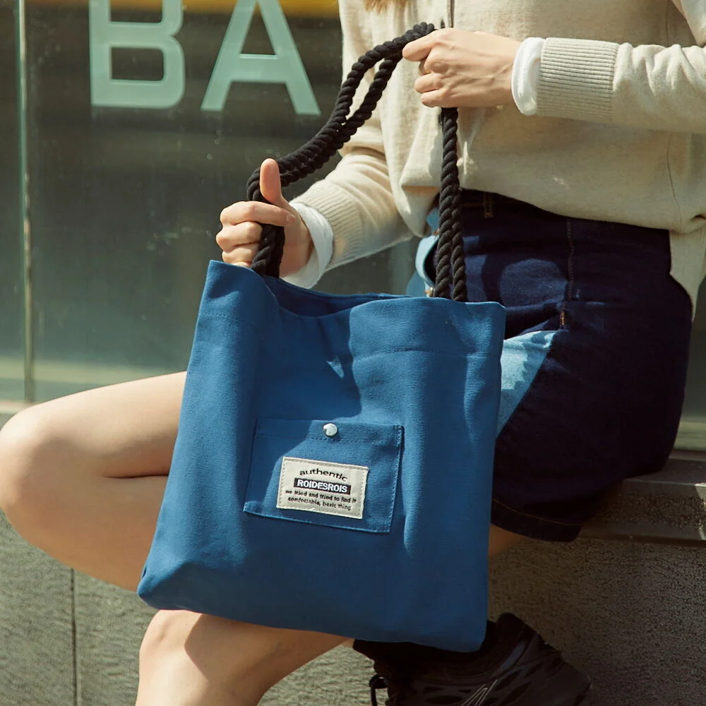 ROPE COTTON ECO BAG (BLUE)