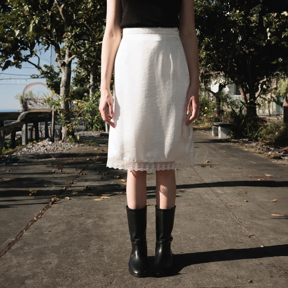 Glossy Lace Skirt