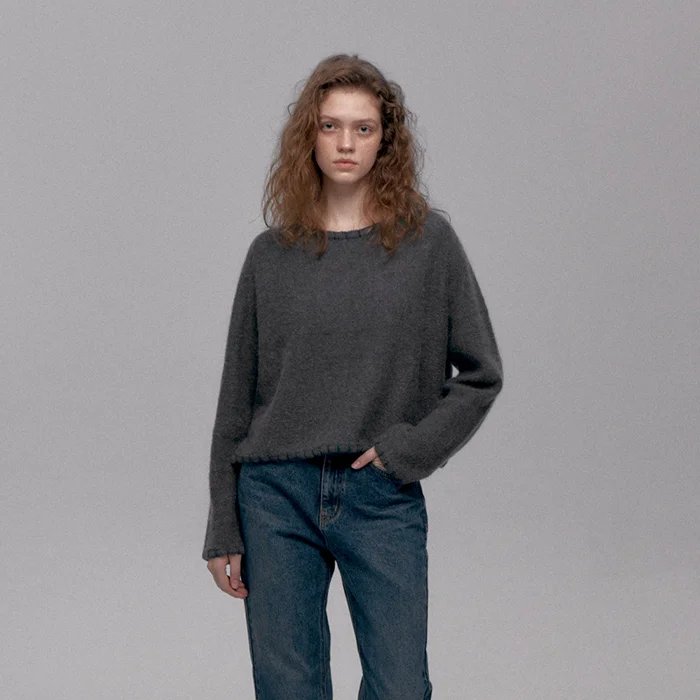 Mohair Stitch Knit(Charcoal)