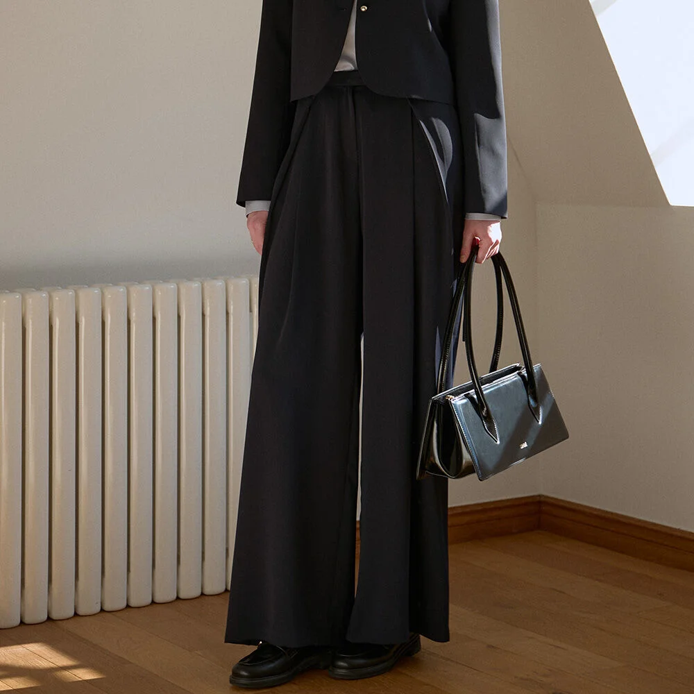 Silky Belt Wide Slacks