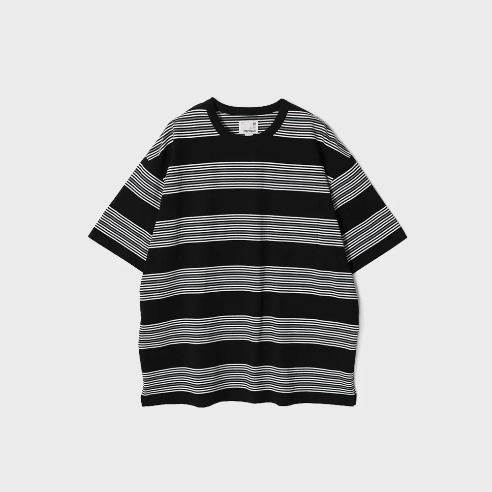 Powell Short Multi Stripe T-shirt Sage Green