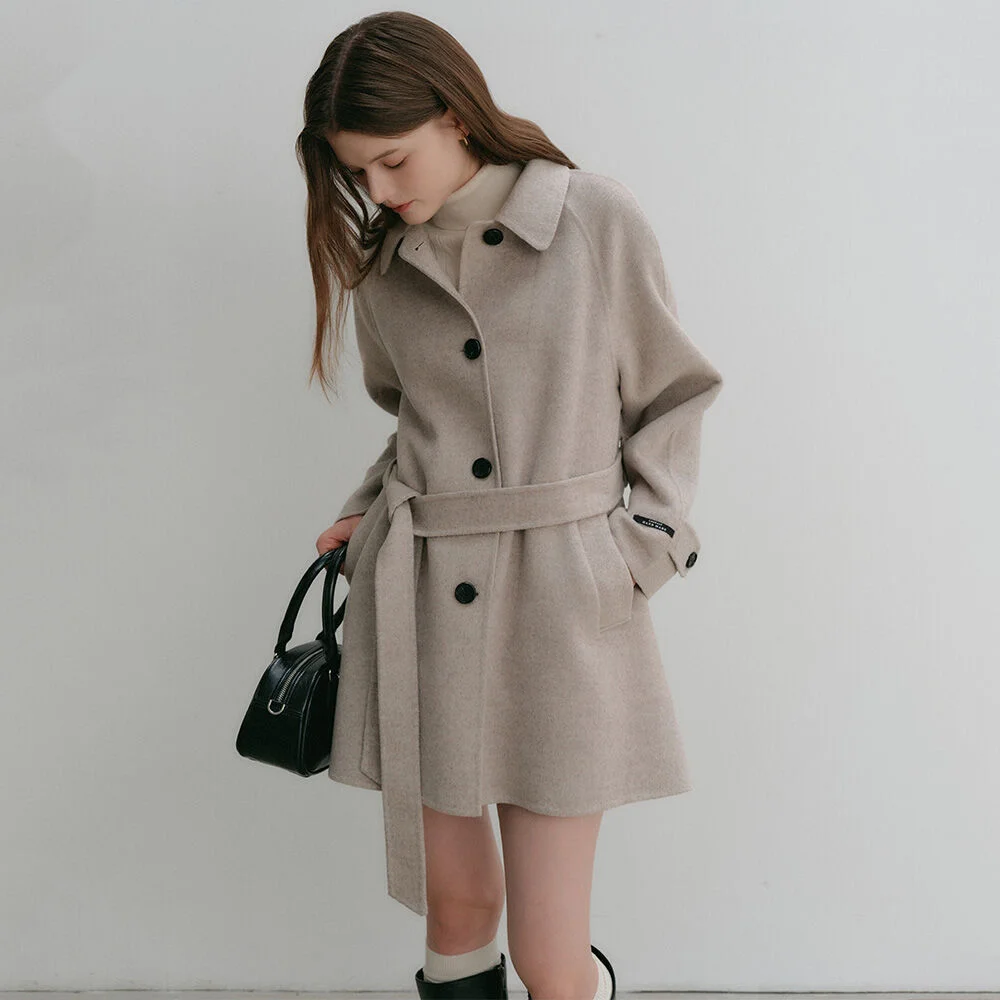 Liann 羊毛 手工製 半 大褸 / LEANNE WOOL HANDMADE HALF COAT_3colors