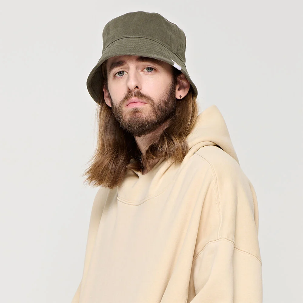 CB WASHED DEEP BUCKET HAT (KHAKI)