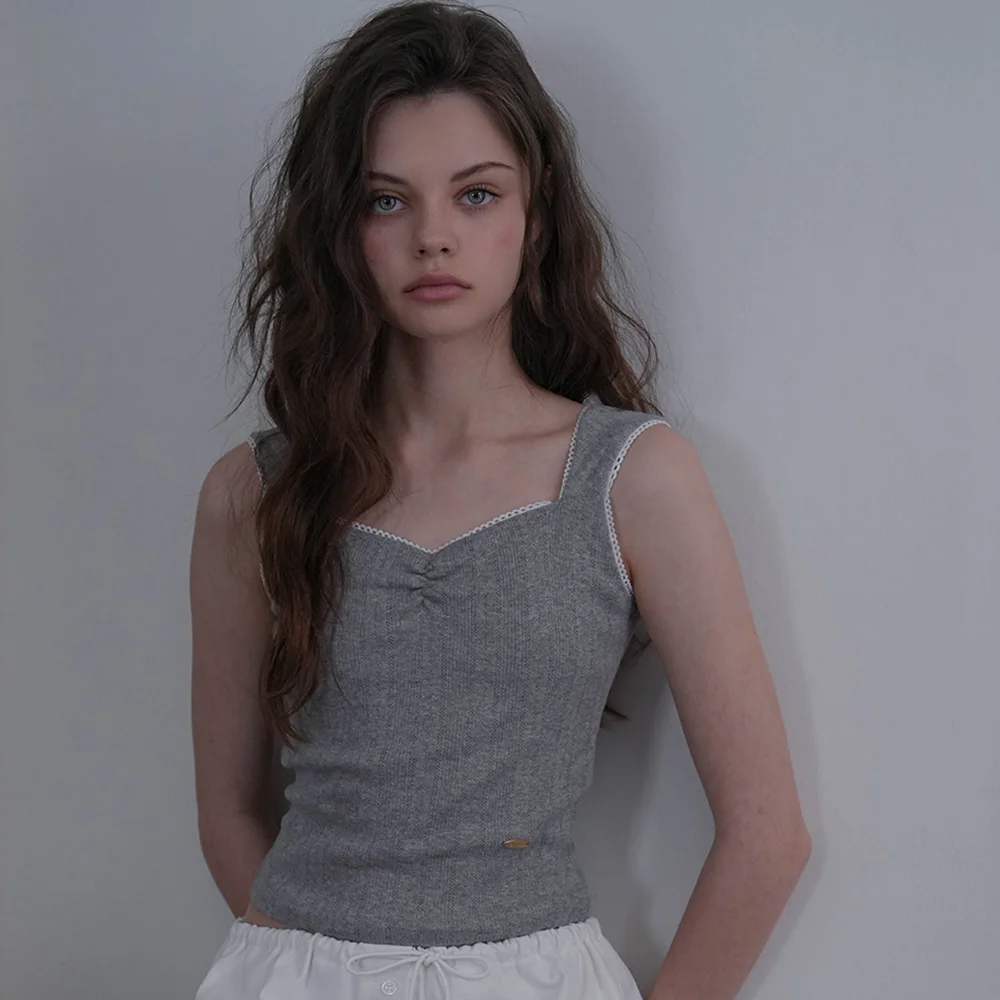 Shirring Lace Sleeveless