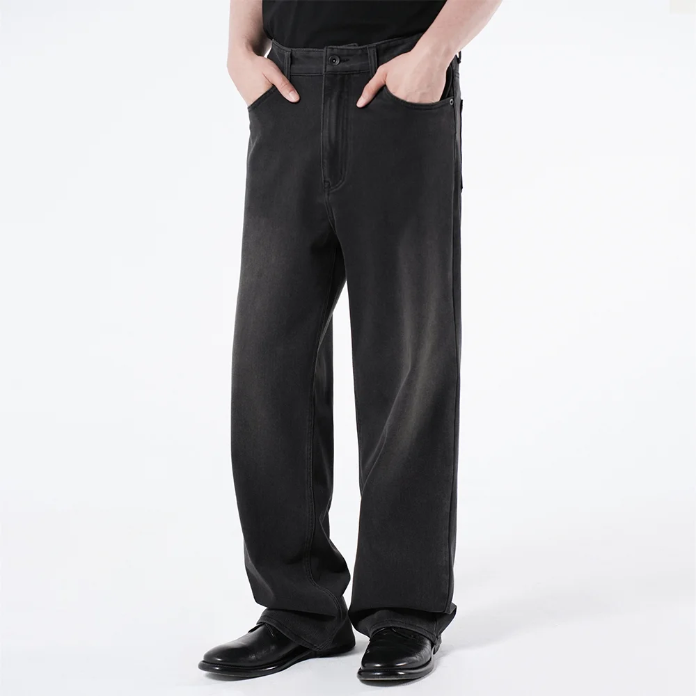 WIDE DENIM SWEAT PANTS