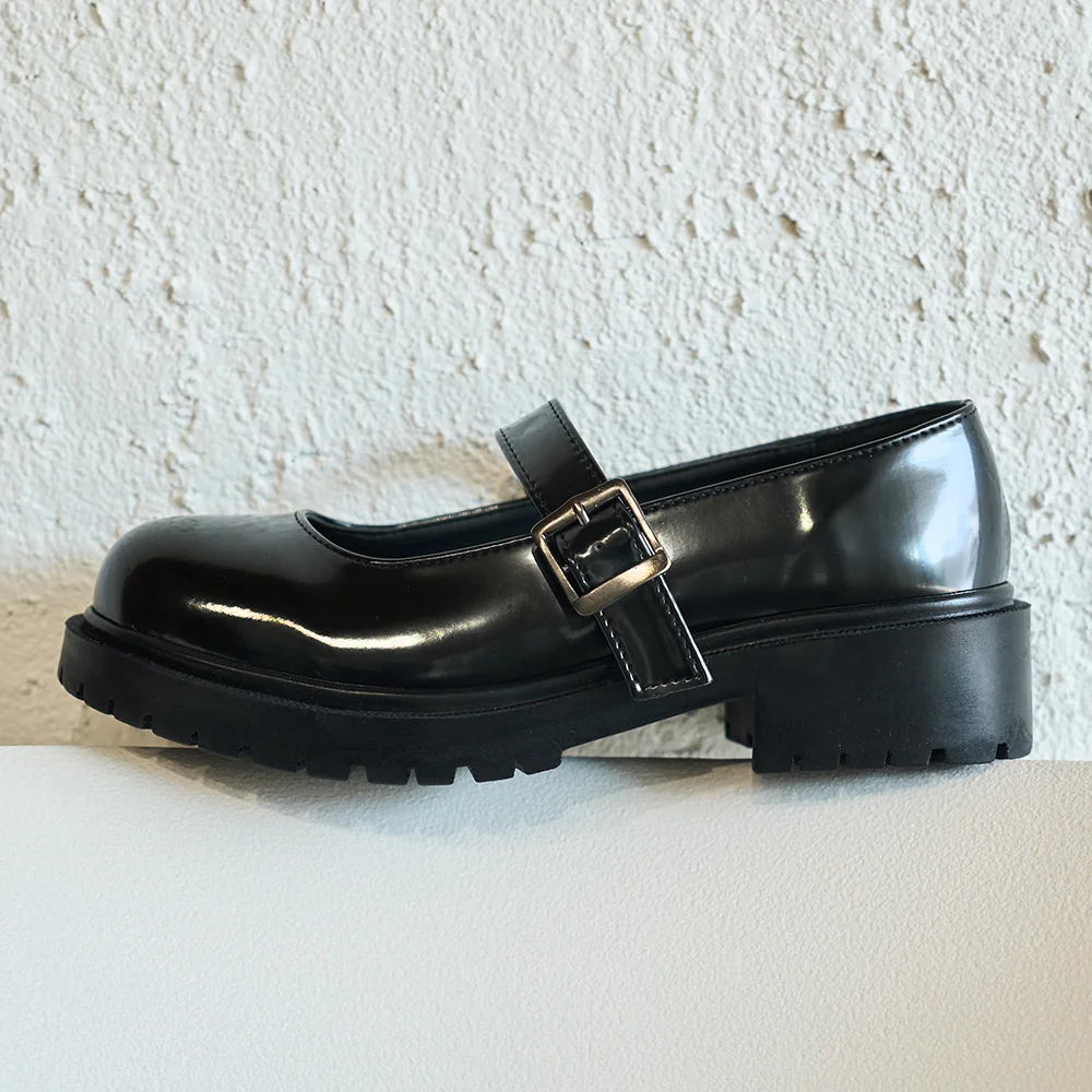 圓頭 厚底 瑪麗珍鞋 Rudi(CW0053GBK) 4.5cm