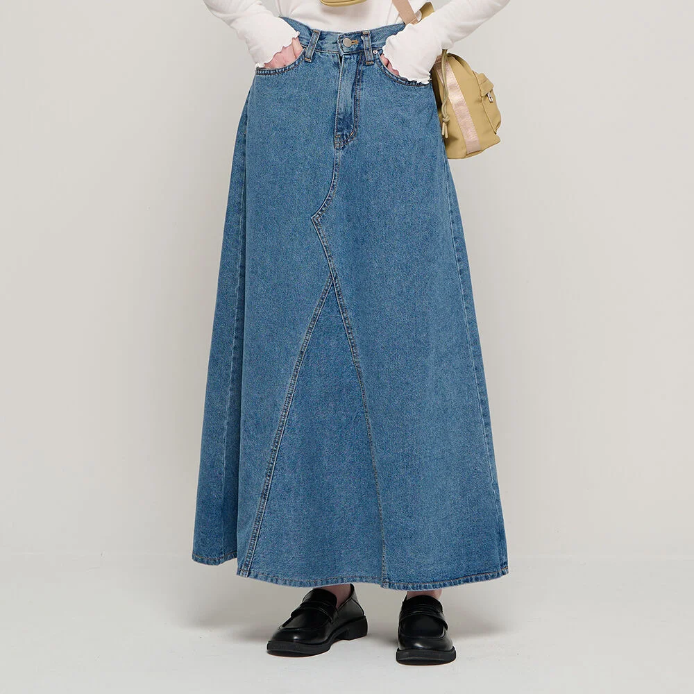 Maxi 牛仔 長裙 (藍色)