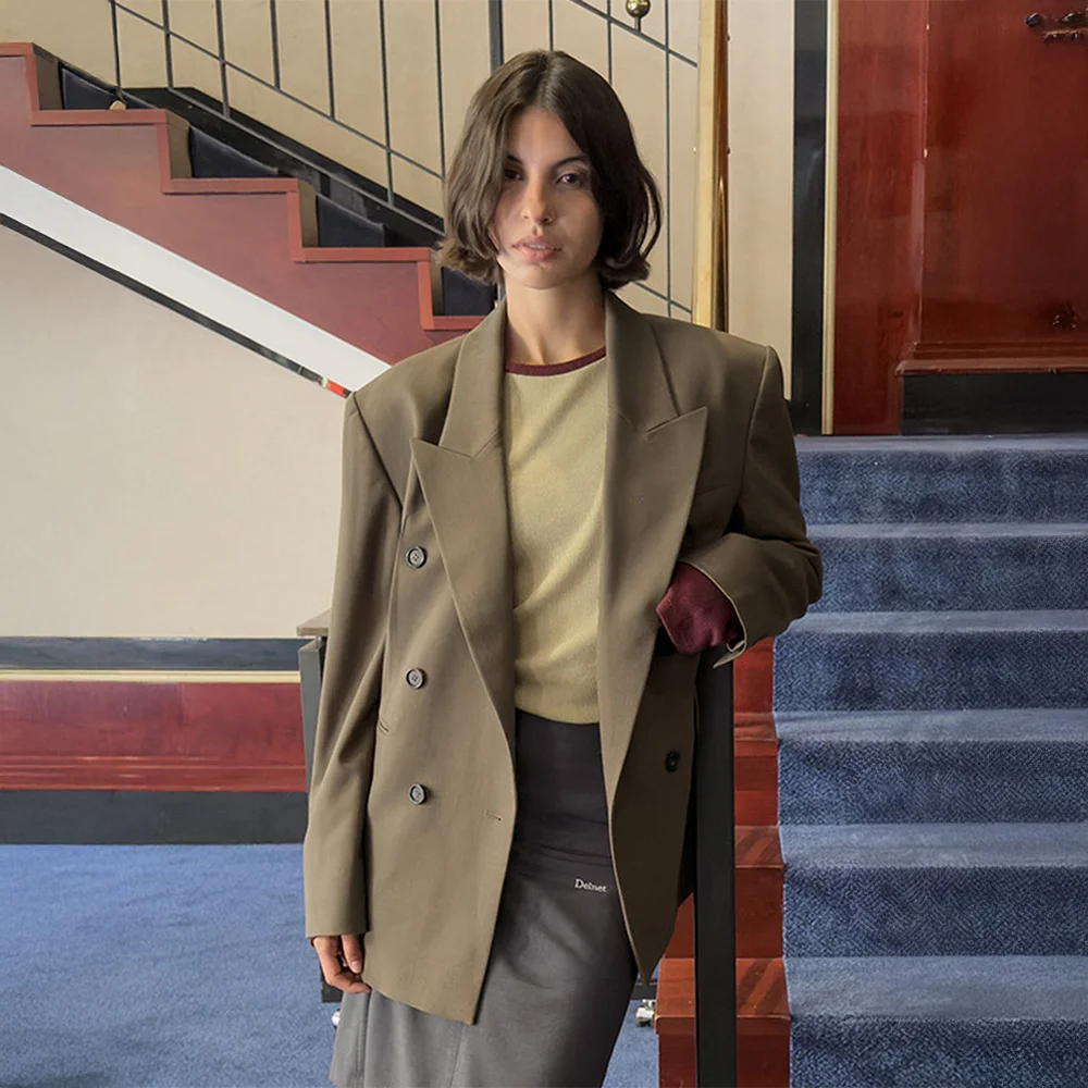 DOUBLE JACKET IN BROWN