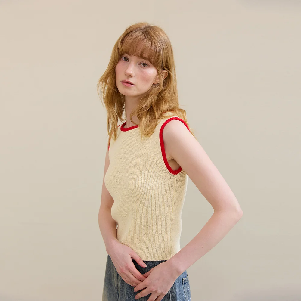 Contrast Kint Sleeveless