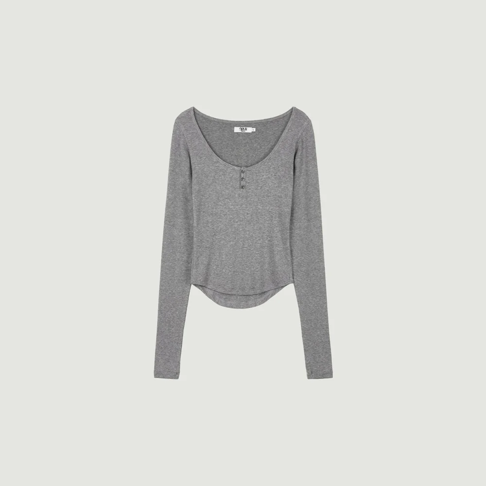 SIENA L/S T-SHIRT (MELANGE GRAY)