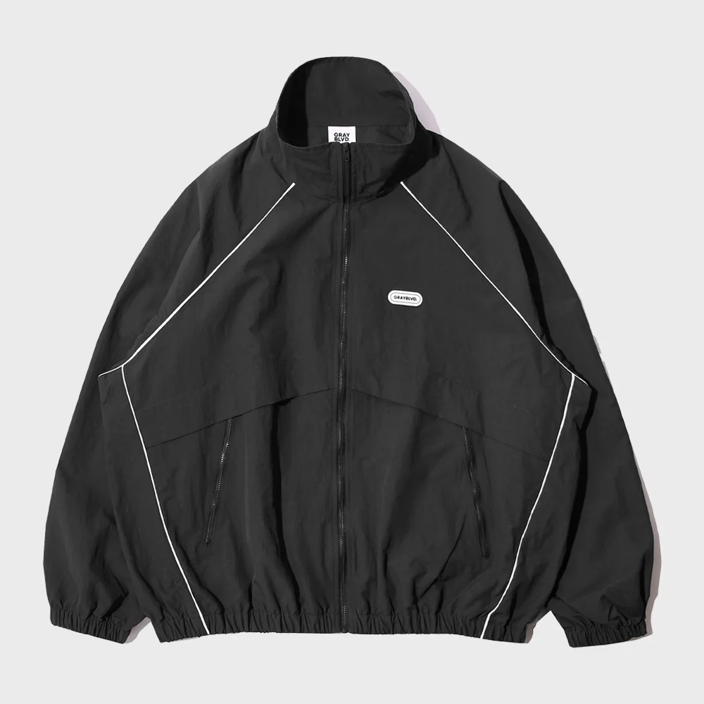 Bastu 滾邊 防風外套 GIAJK58(BLACK)