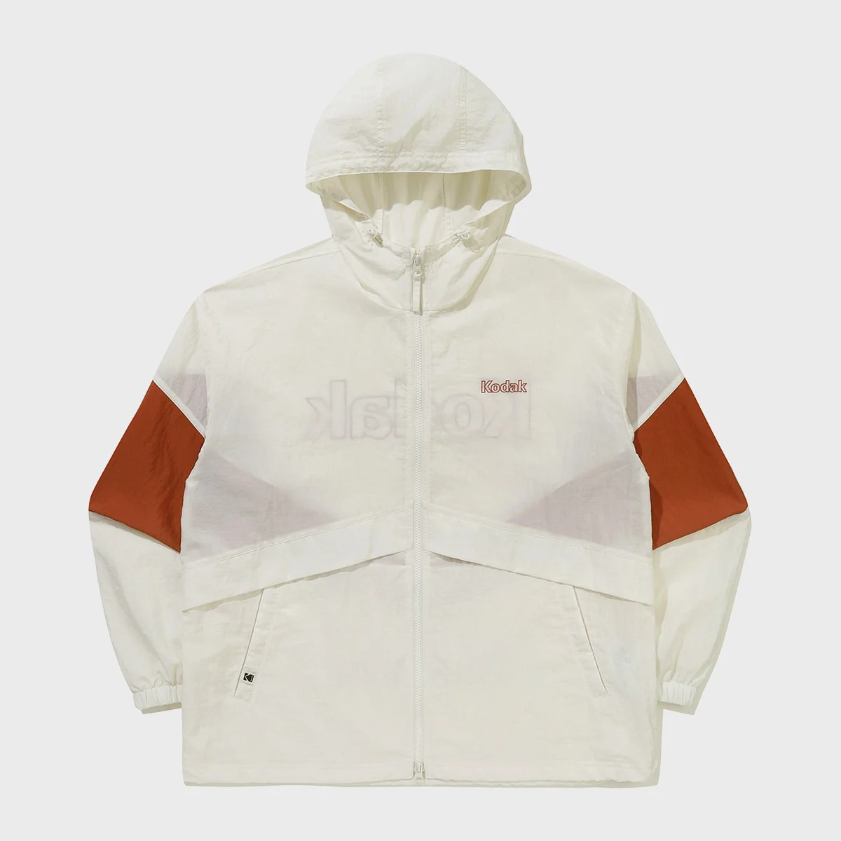 色 色塊 連帽衫 外套 IVORY