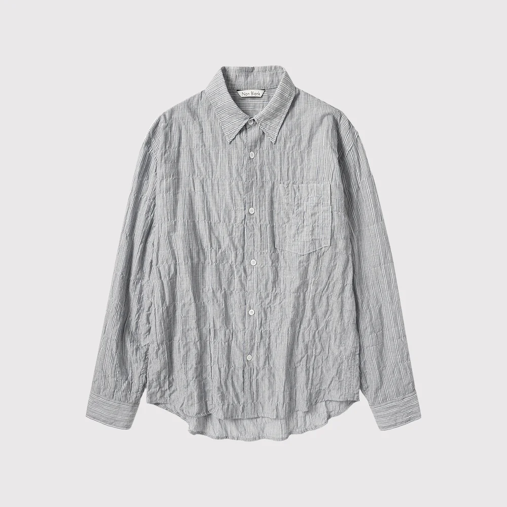 條紋 LS 襯衫_GREY