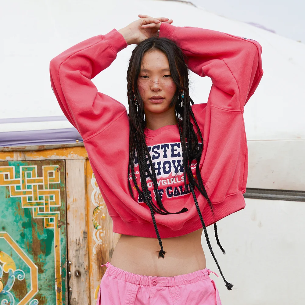WESTERN SHOW SWEATSHIRT PINK