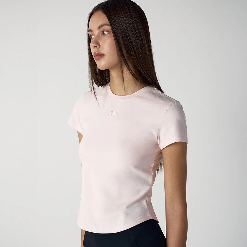 (W)OV CENTRAL LOGO BABY TEE (LIGHT PINK)