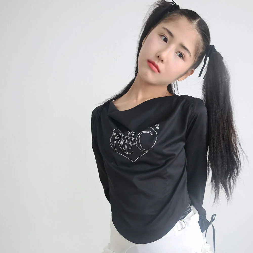 TWINKLE LOGO COWL NECK BLOUSE
