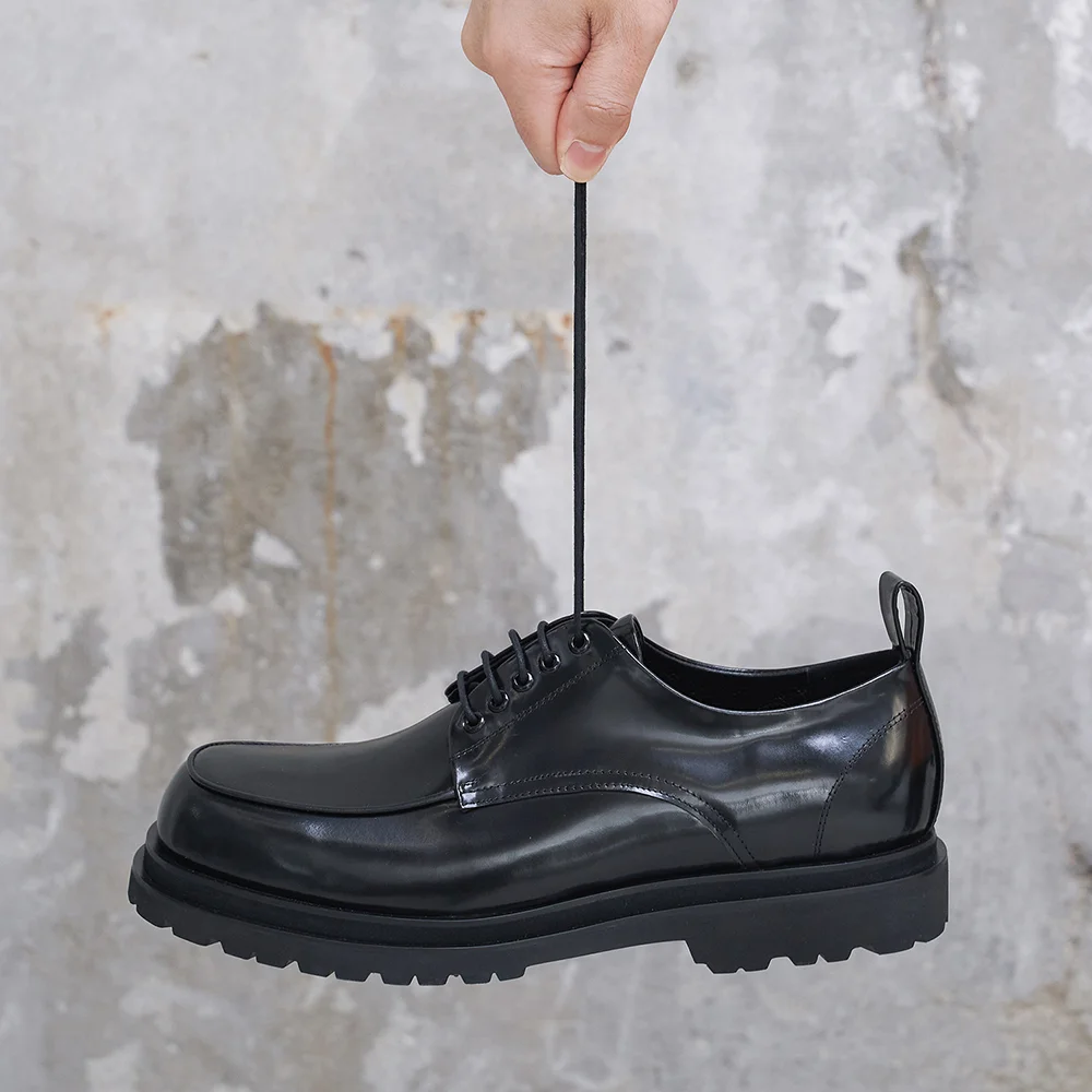 Rafael Leather Lace-up Shoes Black