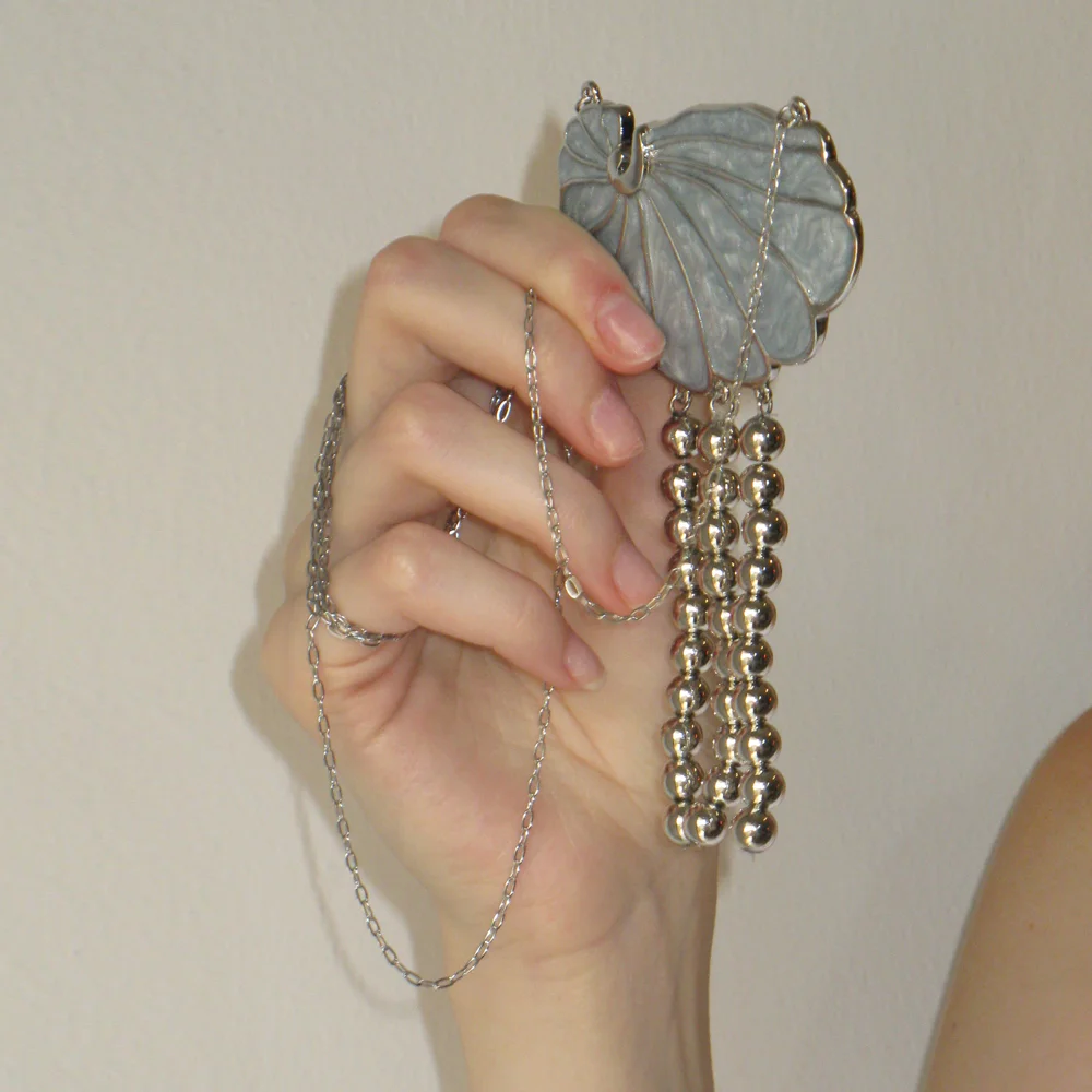 Seashell Mirror Bag (Blue)