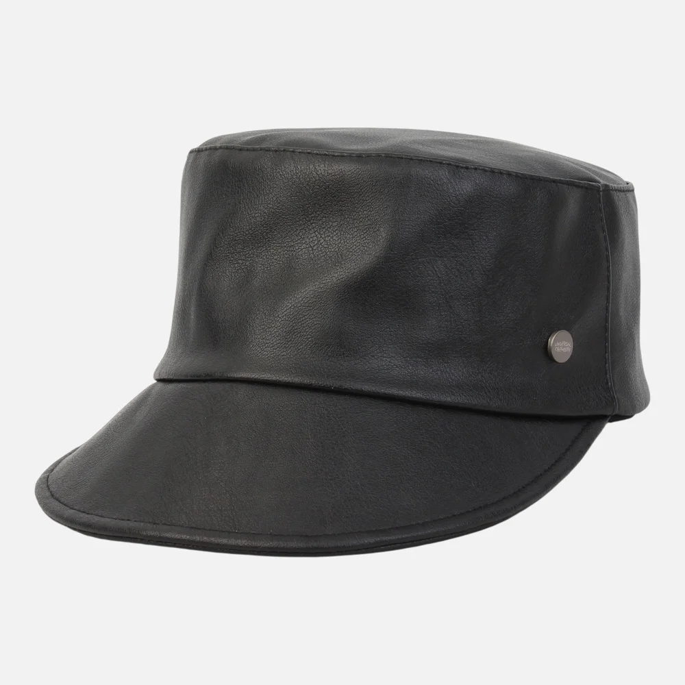 Leather Black Logo Riding Cap 騎馬帽