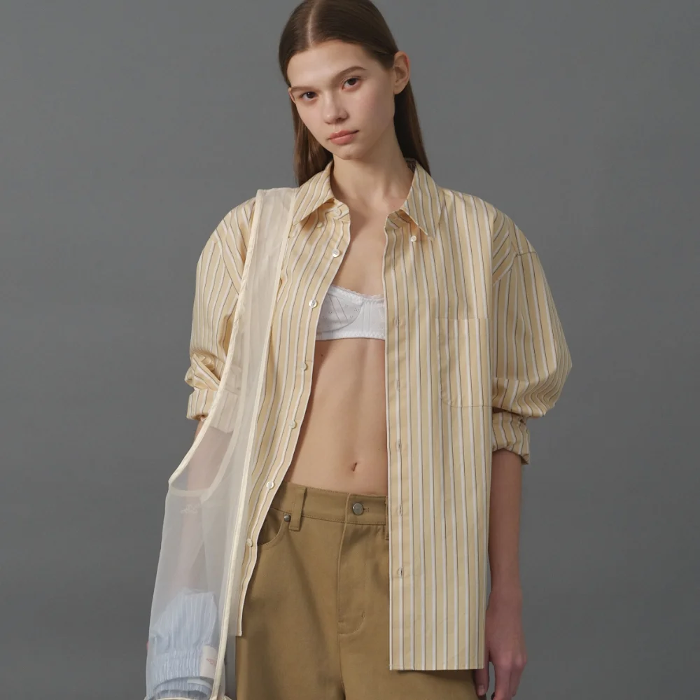 M.C UNISEX, Classic Shirt / Yellow Stripe