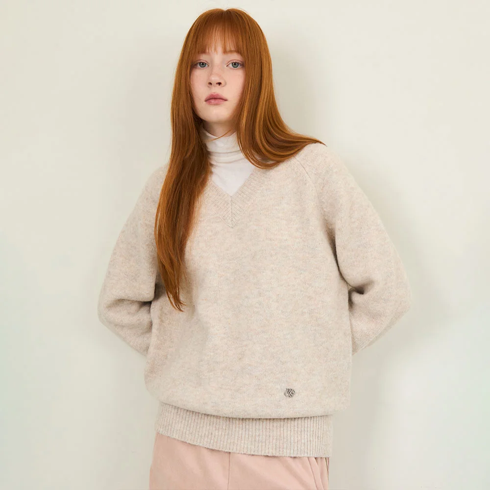 Always Crop Bulky Brush Symbol Knit 3COLOR